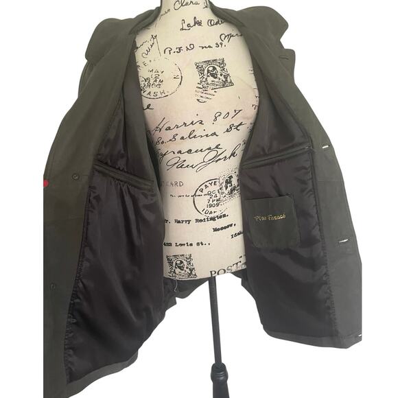 Y2K 90’s PINO FARAGO COAT JACKET SUEDE GENUINE FOREST GREEN SZ XL EU52 VERSATILE - Picture 13 of 16